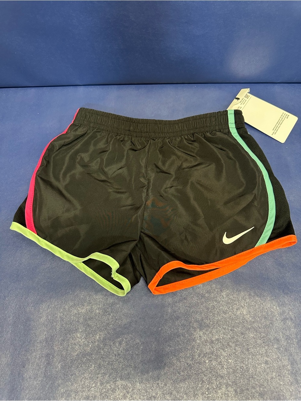 Nike NWT Kids Girls Black Multicolor Athletic Shorts Size 6